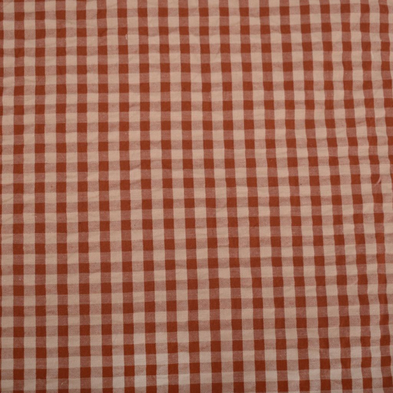 Seersucker ELI Pfirsich / Cognac
